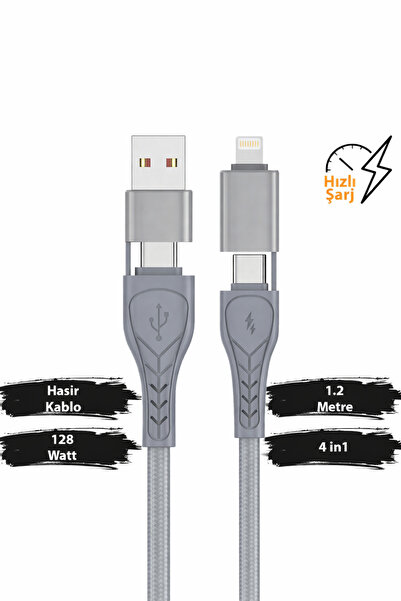 Mobilite 128W 4'ü 1 Arada (4IN1) Süper Hızlı Şarj Destekli Çoklu Fonksiyonlu ...