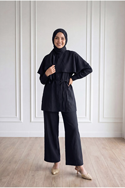 BENAHOLL Σετ Μοντάλ με Μανδύα Viyan-BN4616 Μαύρο