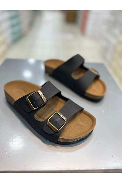 Hacıoğlu Ayakkabı Γυναικείες καθημερινές παντόφλες Mulex με διπλή πόρπη