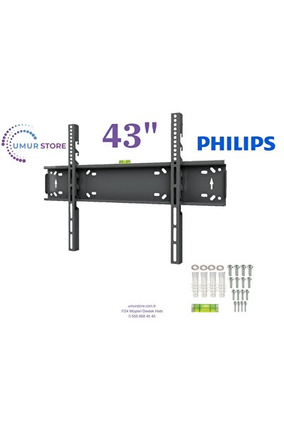 Philips 55” 55PUS7409 4K Ultra HD 43”- 65” inç Lcd Led Televizyon Sabit Duvar...