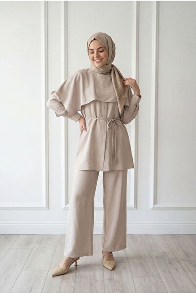 BENAHOLL Σετ Μοντάλ με Παλτό Viyan-BN4616 Stone