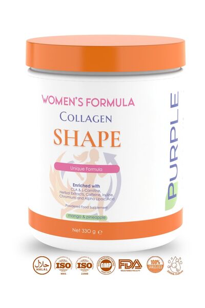 Purple Women's Formula Shape Collagen (Kolajen) 330 g - İnulin, CLA, L-Karnit...