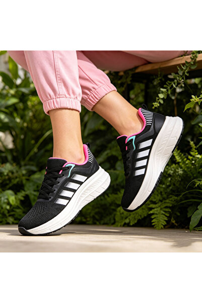 Tmall Pantofi sport pentru femei, ușori, material textil, D1370, negri