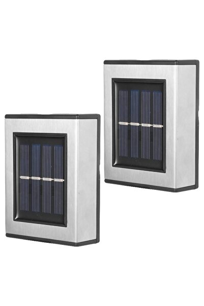 Bibilel Σετ 2 Ηλιακών Φωτιστικών LED, Ορθογώνιο Μοντέλο, για Κήπο, Bibilel, Θ...