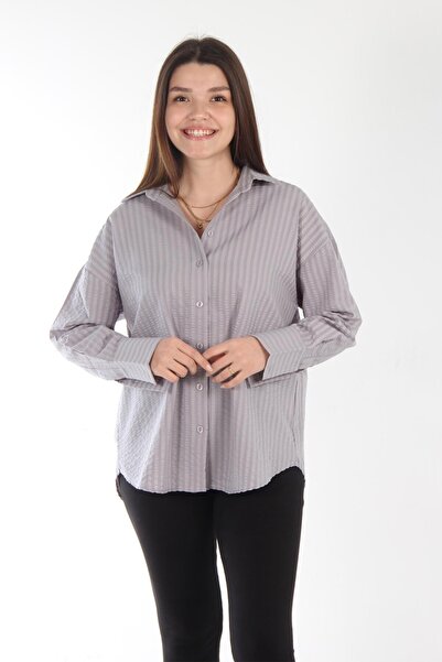 Mckanzie 5496 Πουκάμισο με ρίγες που συσφίγγεται μόνο του