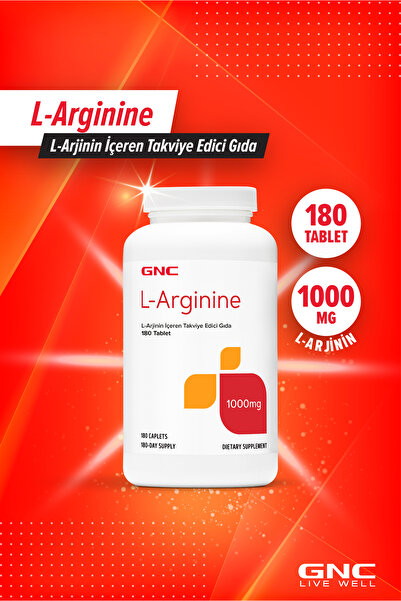 GNC GNC - L-Arginine - Arjinin İçeren Takviye Edici Gıda - 180 Tablet