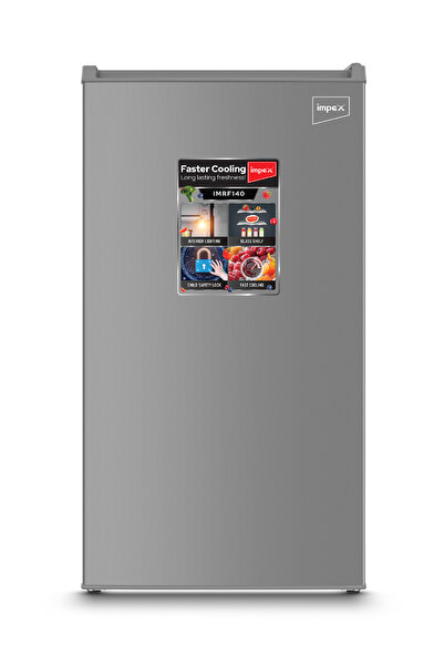IMPEX 90L Single Door Refrigerator | Fast Cooling | Energy Efficient | SILVER...