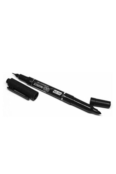 Mas Permanent Marker Çift Uçlu Siyah 12`li Kutu