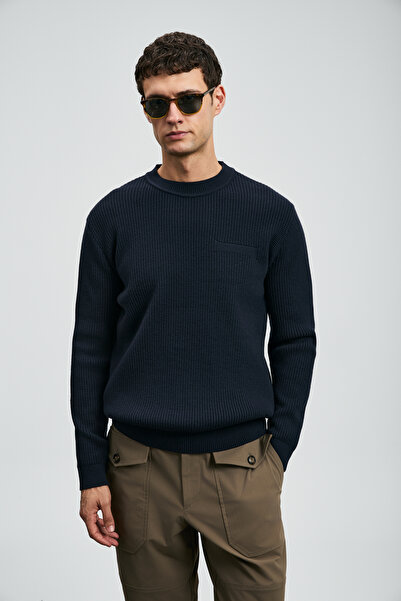 Lufian Ανδρικό πουλόβερ Blend Navy Blue