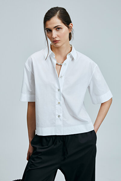 Lufian Cămașă de damă din bumbac ecru Fama