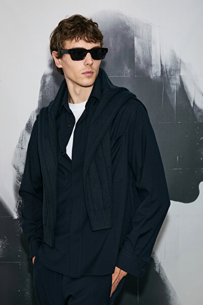 Lufian Ανδρικό πουκάμισο Lord Basic, κανονική εφαρμογή, σκούρο μπλε