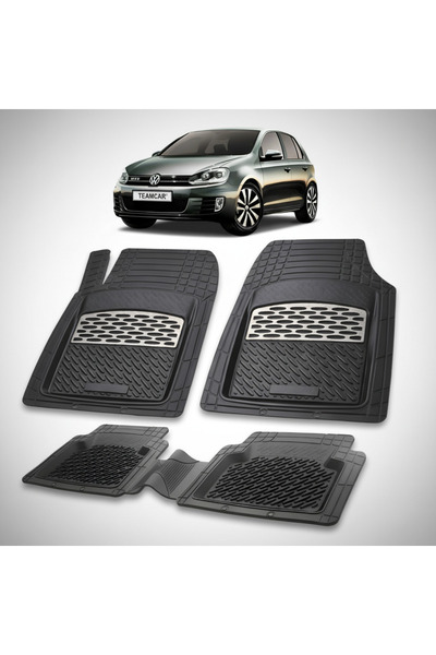 TEAMCAR Volkswagen Golf 6 TEAMCAR® Silver Car Floor Mats