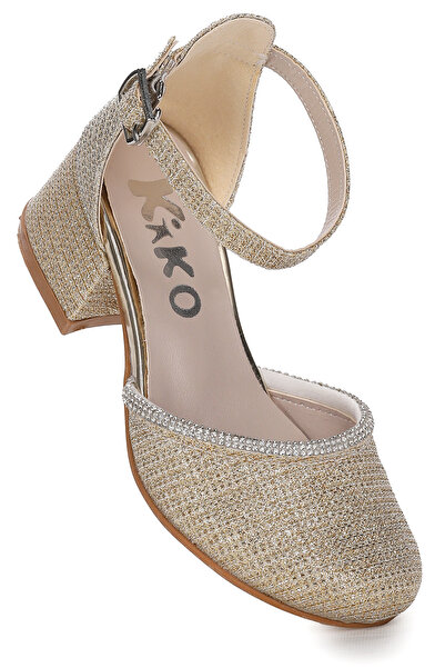 Kiko Kids Ressa Çupra Stone Sandale cu toc de 5 cm pentru fete Pantofi de seara