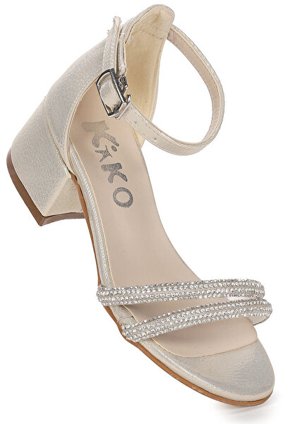 Kiko Kids Βραδινό φόρεμα Sarer Vakko Stone για κορίτσια με τακούνι 3 εκ.