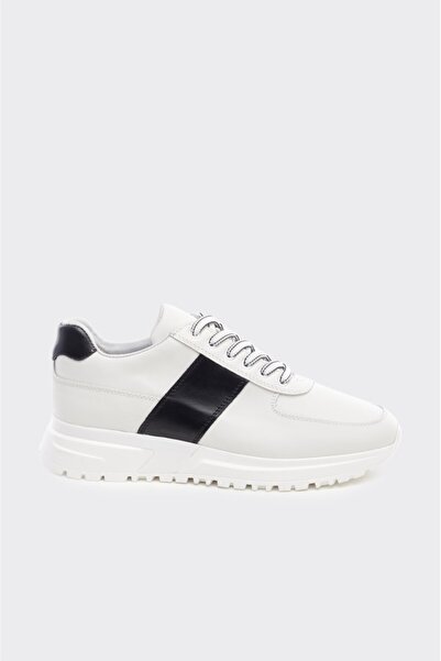 derinet Bağcıklı Hakiki Deri Erkek Sneaker