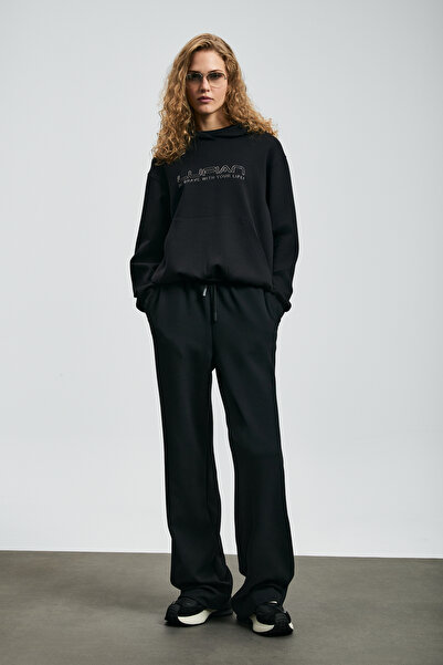 Lufian Γυναικείο πλεκτό φούτερ Cassa μαύρο