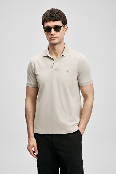 Lufian Laon Smart ανδρικό μπλουζάκι πόλο πέτρα