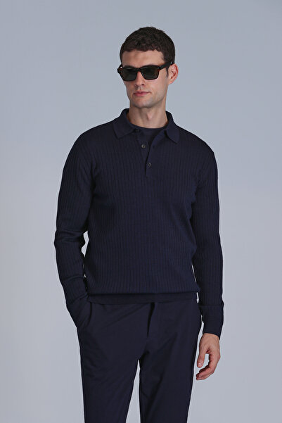 Lufian Men's Sweater Aden Navy Blue