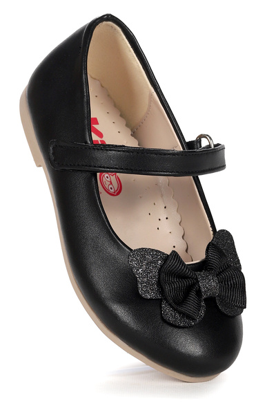 Kiko Kids Pantofi de balerină cu fundă și velcro Pruva Stoned pentru fete