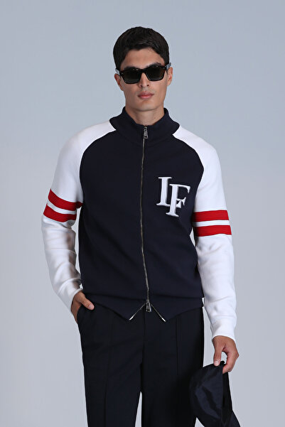 Lufian Ανδρική μπλούζα ζακέτα Navy Blue