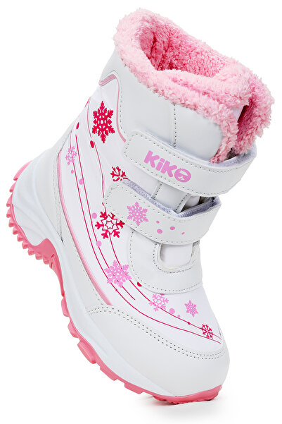 Kiko Kids Snowflake Velcro Girls Snow Boots Ανθεκτικά στο κρύο νερό