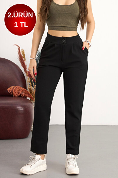 BİKELİFE Γυναικείο ψηλόμεσο παντελόνι λύκρα με στενή γραμμή