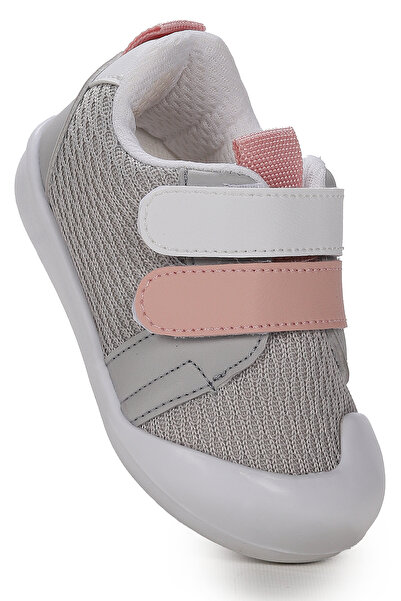 Kiko Kids Υφασμάτινα πάνινα παπούτσια First Step Velcro Baby Girl