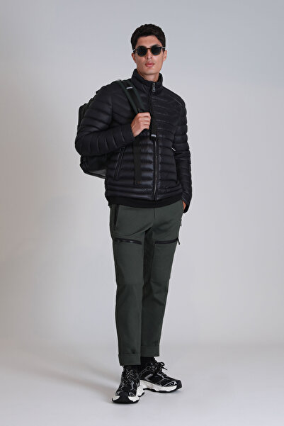 Lufian Ανδρικό παντελόνι Chino Green Slim Fit Anatol Sports