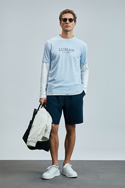 Lufian Ανδρικό σορτς Moon Φόρμα Navy Blue