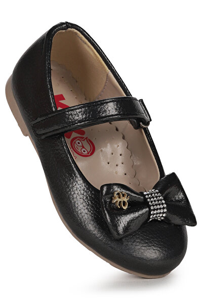 Kiko Kids Velcro Bow Girls Ballerina Shoes Ege 201 Vakko