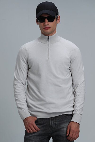 Lufian Ανδρικό πουλόβερ προσώπου εκρού