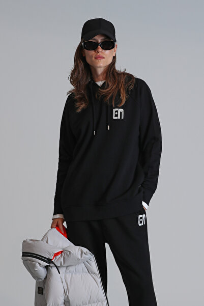 Lufian Γυναικείο πλεκτό φούτερ Sabrına Μαύρο