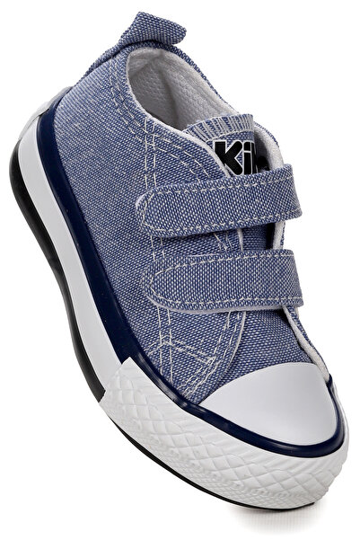 Kiko Kids Linen Cırtlı Erkek Bebek Keten Spor Ayakkabı