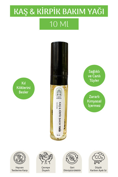 NALAN SULTAN Kaş ve Kirpik Bakım Yağı | %100 Bitkisel Yıpranmış Kirpiklere Öz...