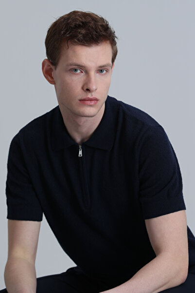 Lufian Ανδρικό πουλόβερ Aren Navy Blue