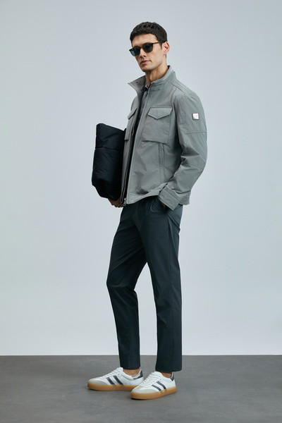 Lufian Ανδρικό παντελόνι Chino Slim Fit Alex Smart Green