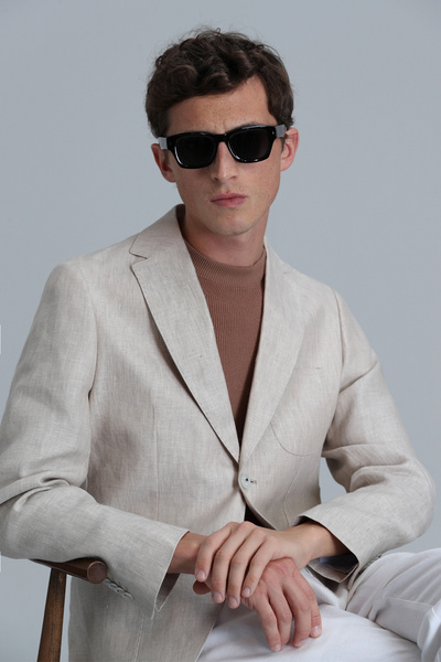 Lufian Rolf Sports Ανδρικό Blazer Jacket Slim Fit Μπεζ