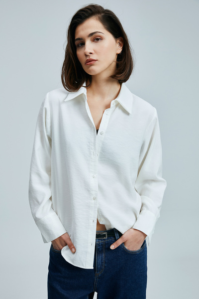 Lufian Cămașă Hannah Ecru pentru damă - Regular Fit