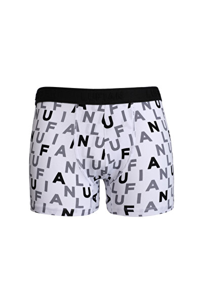 Lufian Ανδρικό λευκό βαμβακερό τριαντάφυλλο μπόξερ