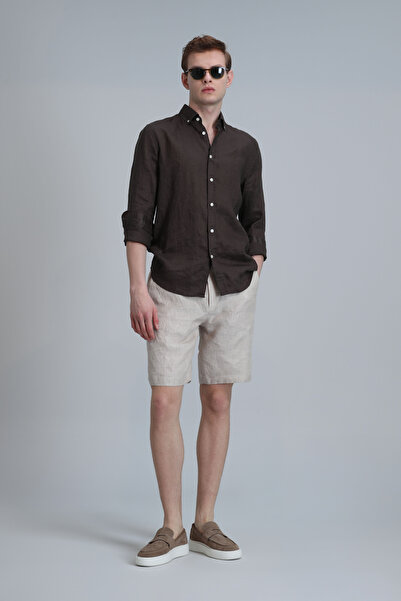 Lufian Peler Sport Ανδρικό σορτς Chino Slim Fit Μπεζ