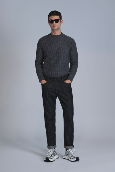 Lufian Leonard Smart Jean - Ανδρικό μαύρο παντελόνι με λεπτή εφαρμογή