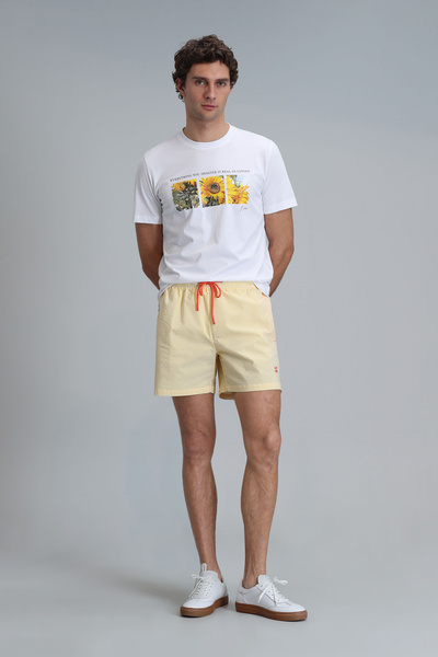 Lufian Ανδρικά - Κίτρινο Σορτς Μαγιό Listrulated