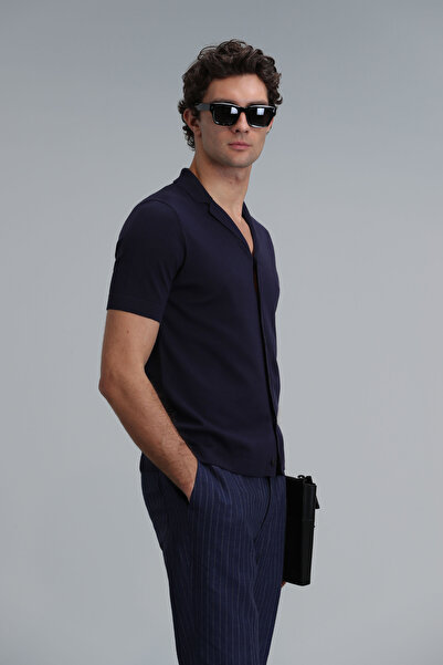 Lufian Ανδρικό πουλόβερ Navy Blue - Καλύτερο μοντέλο