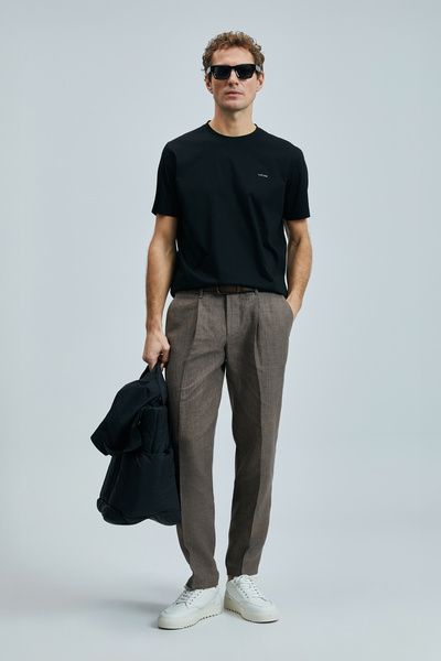 Lufian Μπλουζάκι Bran Modern Graphic Μαύρο