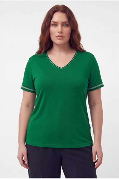 Ebsumu Μπλούζα plus size - Πράσινο - Συν μέγεθος