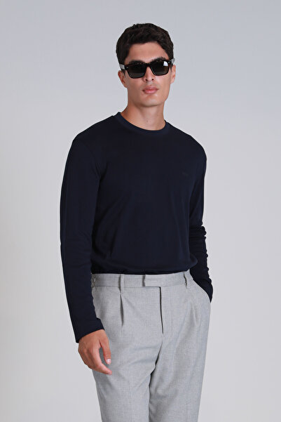 Lufian Ανδρικό μακρυμάνικο μπλουζάκι Patrice Navy Blue