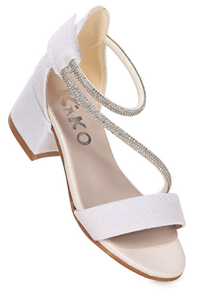 Kiko Kids Βραδινό φόρεμα Pisar Sand Glitter Daily για κορίτσια με τακούνι 4 εκ.