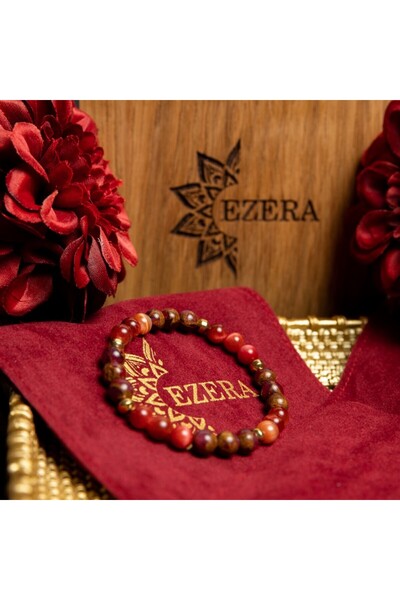 Ezera Βραχιόλι γυναικείο Annissa από ημιπολύτιμες πέτρες με Μάτι της Τίγρης κ...