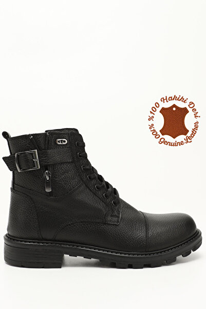 GÖNDERİ(R) Pánské klasické černé kozačky na zip z pravé kůže