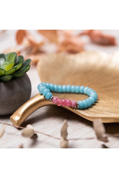 Ezera Χειροποίητο γυναικείο βραχιόλι από ημιπολύτιμους λίθους Αγγελίτη, Λετίτια